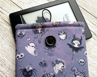 Little Witches Kindle Sleeve, Book Sleeve, iPad Cover, Book Pouch, Halloween, Witchcraft Magic, Paperback Book Bag, Bookish gifts