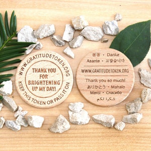 Gratitude Tokens by Gratituders - Wooden Tokens