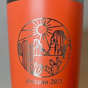 Desert scene - Engraved Tumbler - custom - Arizona trip cup
