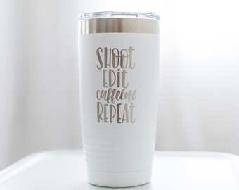 Drink Tea Read Books Be Happy Engraved Tumbler