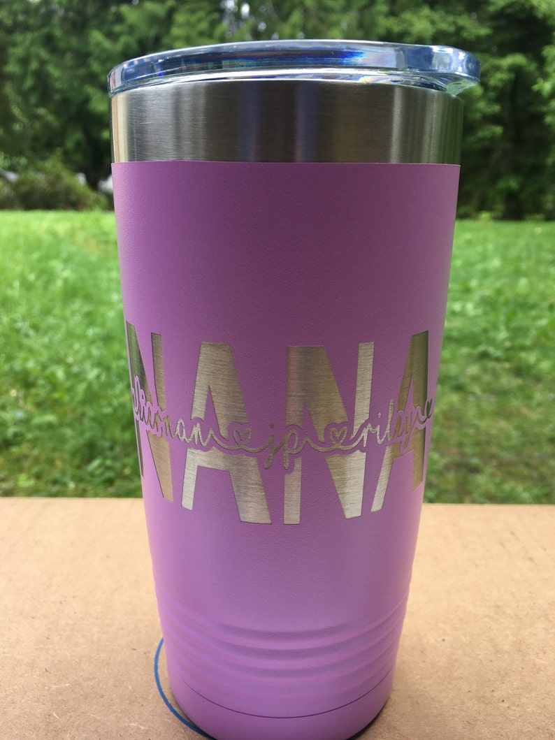 Dad Mom Grandma Grandpa etc with kids names Engraved Tumbler Etsy