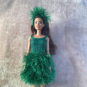 Fashion Doll Clothing - Sparkly Green Party Dress