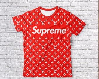 tee shirt louis vuitton supreme