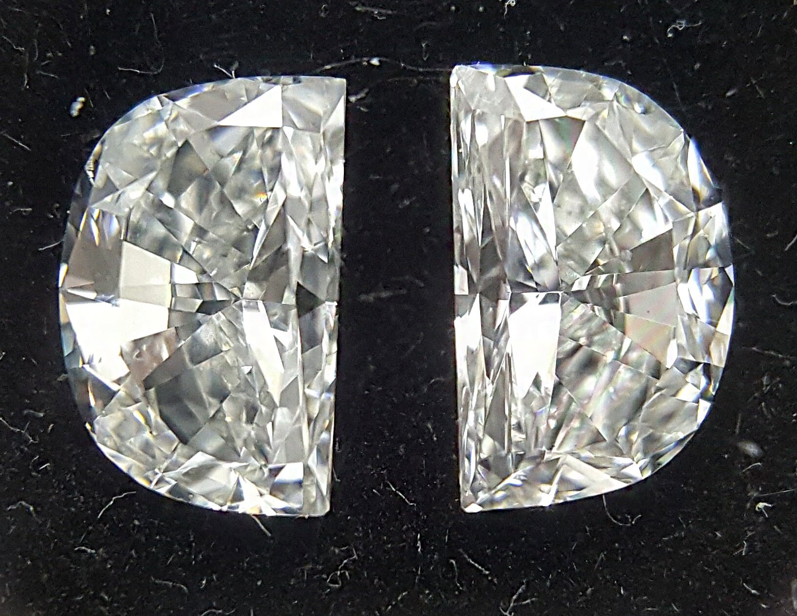 1.10Ct Side stones Loose Half Moon Pairs Shape Natural Etsy