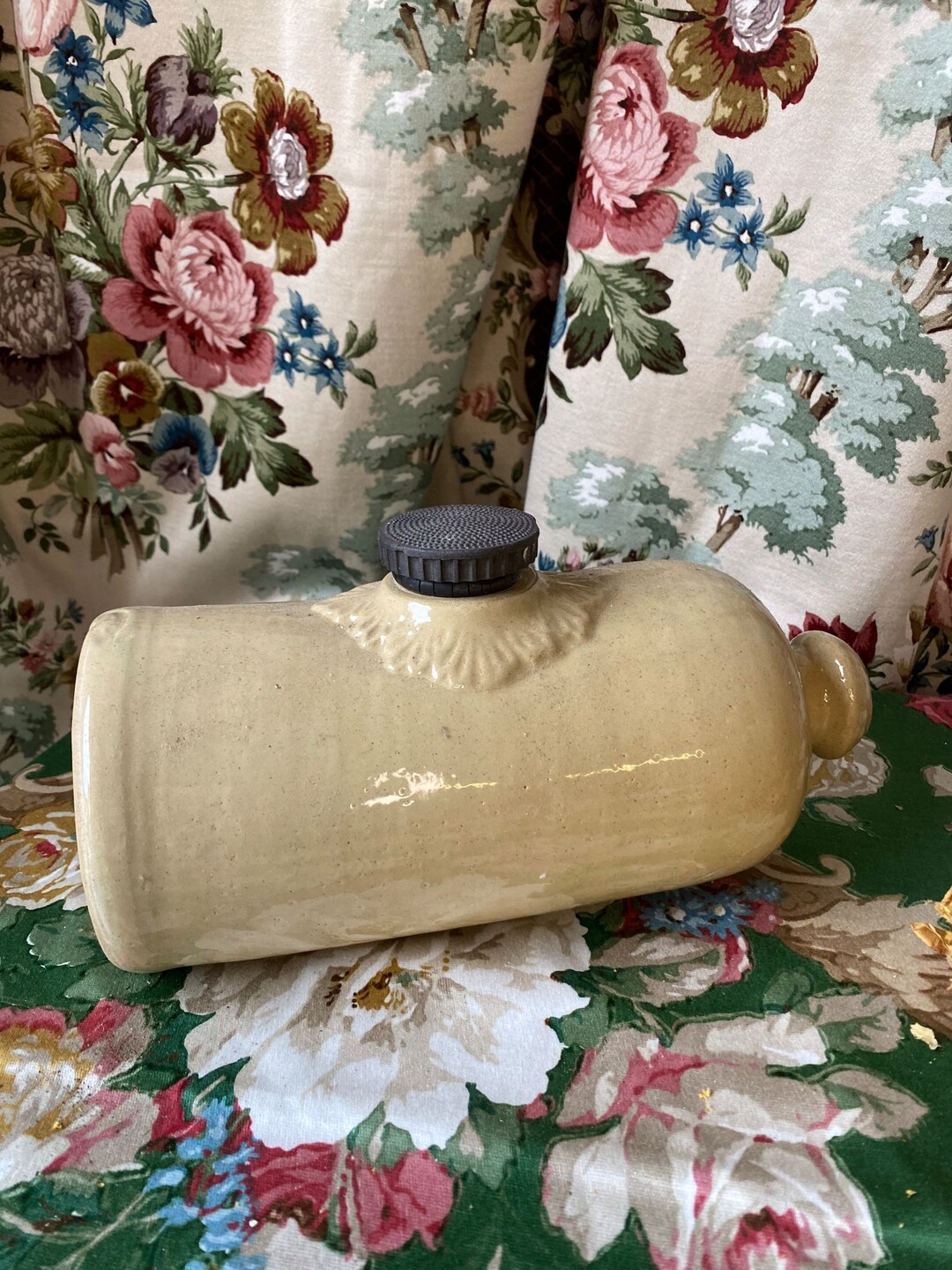 Lovely Old Stoneware Hot Water Bottle With Original Stopper Etsy UK