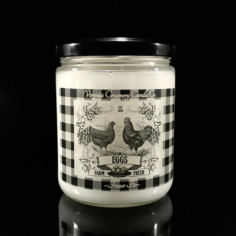 Farmhouse Candle Buffalo Check Soy Country Kitchen Vintage Etsy