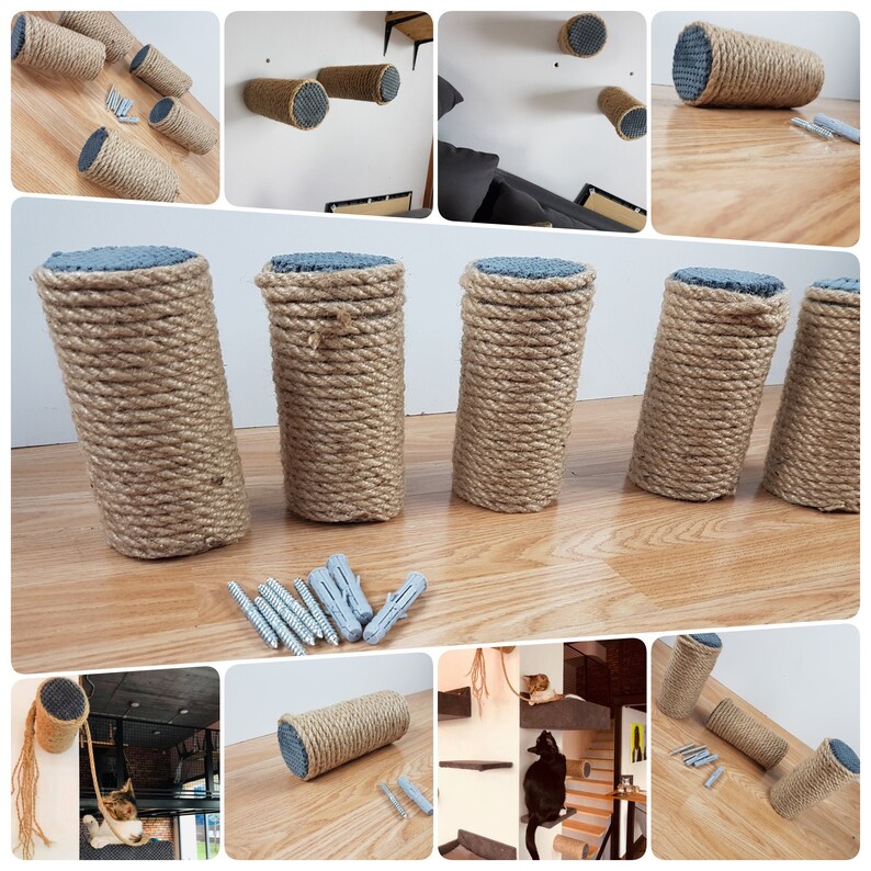 Floating sisal post steps cat scratching post cat scratch Etsy