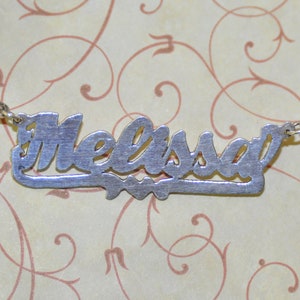 Sterling Silver &quot;Melissa&quot; Name Plate