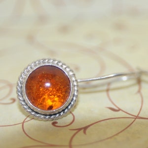 Sterling Silver and Amber earrings