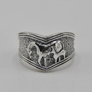 Sterling Silver band with Dam and foal