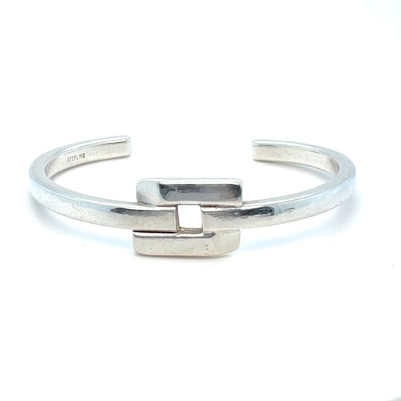 Heavy Sterling Silver Simplistic Cuff Bracelet - image 1