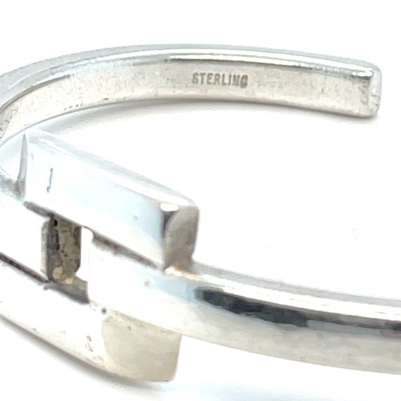 Heavy Sterling Silver Simplistic Cuff Bracelet - image 4