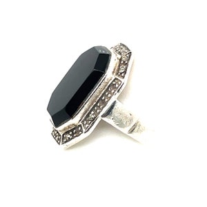 Sterling Silver and Onyx Ring