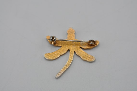 Dragonfly enamel brooch - image 3