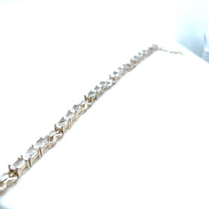 Cubic Zirconia and Sterling Silver Tennis Bracelet