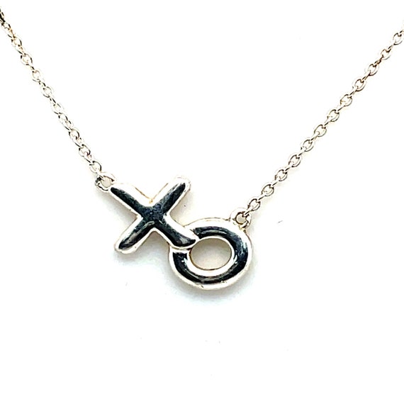 Sterling Silver XO Necklace - Etsy