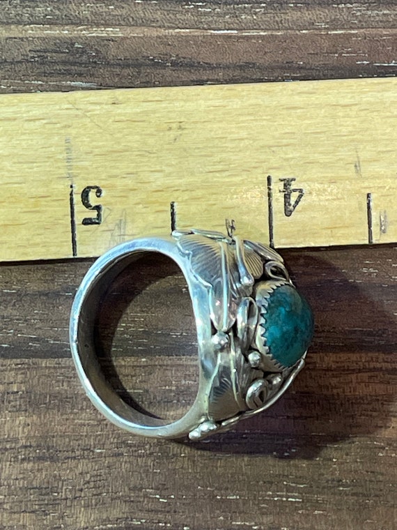 Sterling Southwestern Turquoise ring - image 3