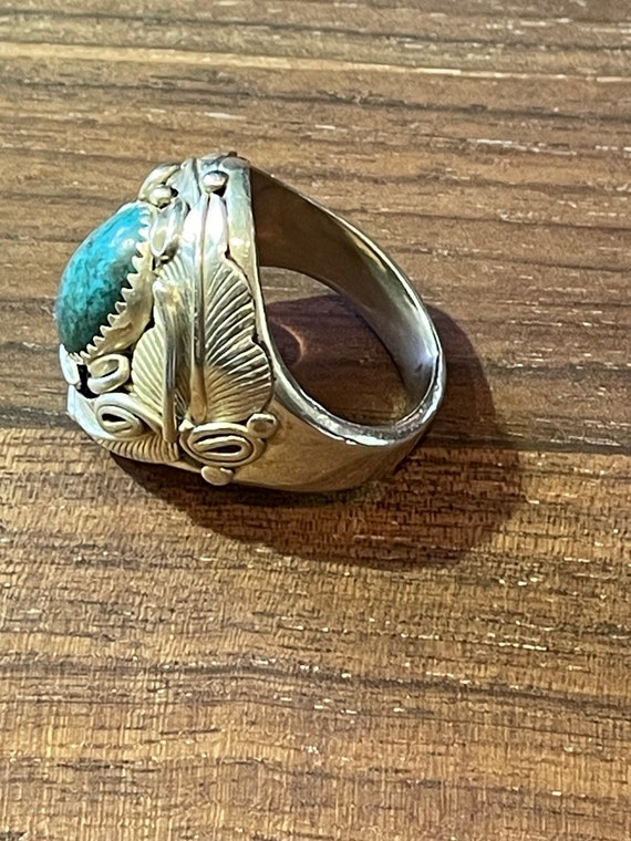 Sterling Southwestern Turquoise ring - image 2