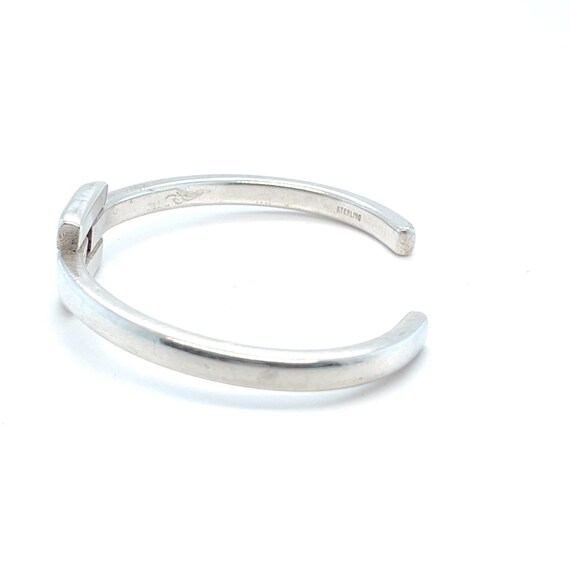 Heavy Sterling Silver Simplistic Cuff Bracelet - image 5