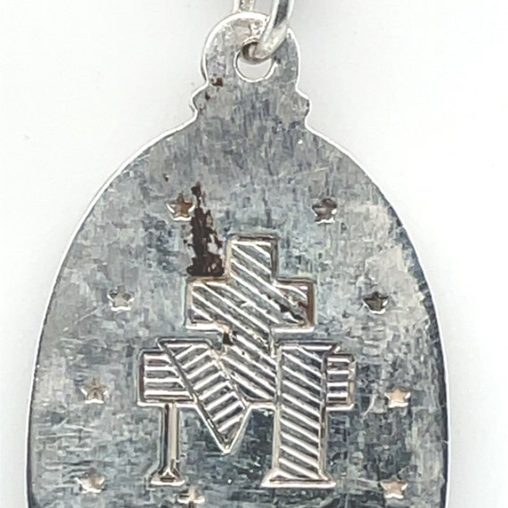 Sterling Silver Mary Medal and Sterling Chain - image 5