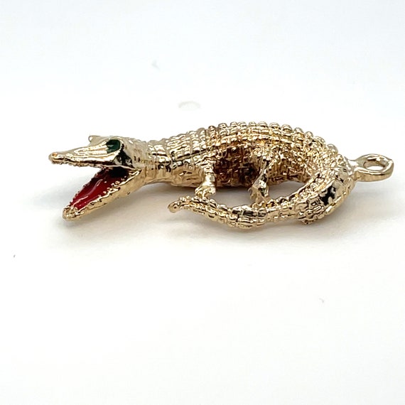 14k Yellow Lizard Charm