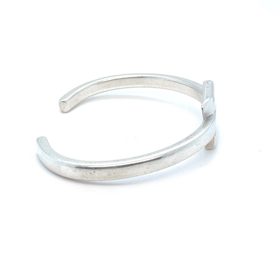 Heavy Sterling Silver Simplistic Cuff Bracelet - image 3