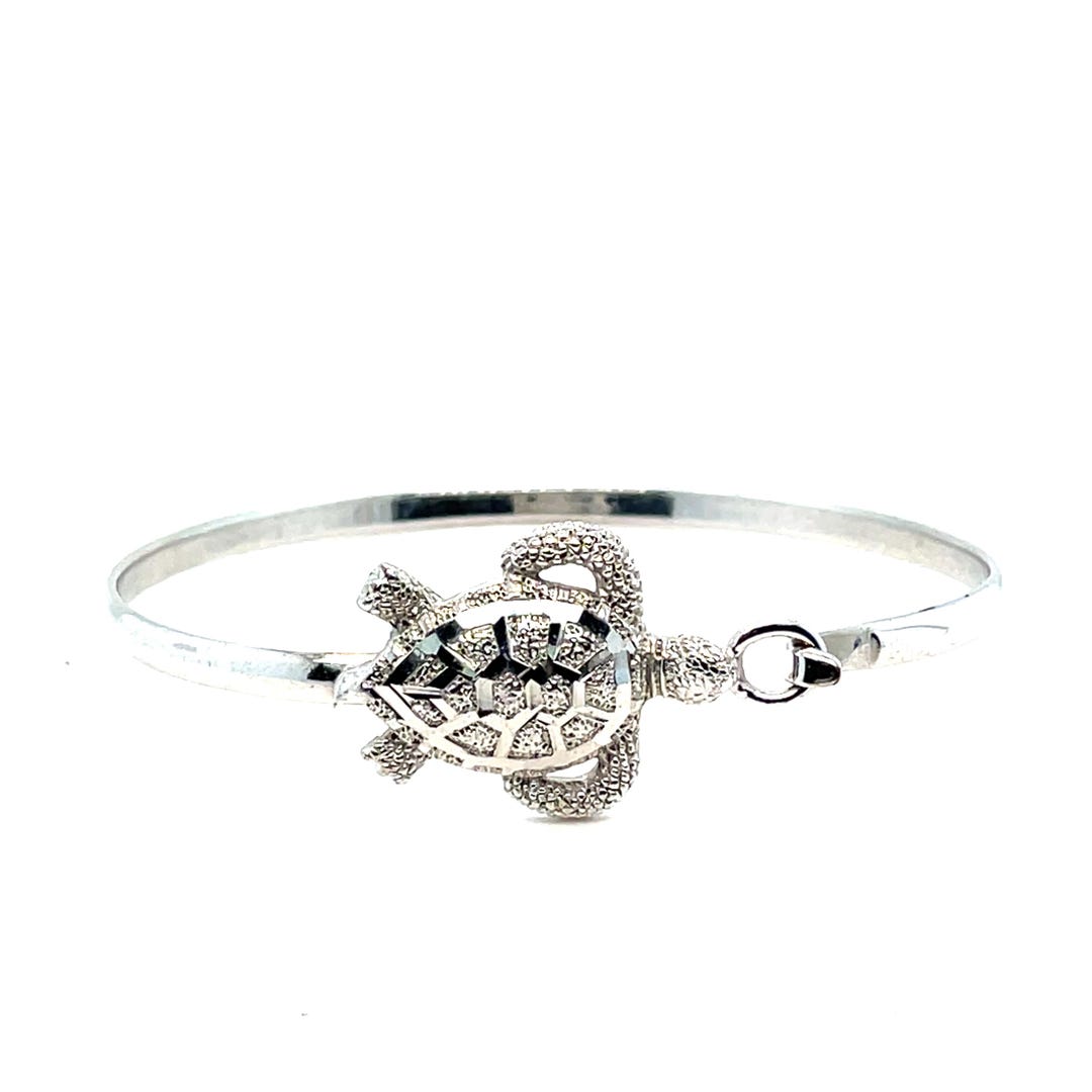 Turtle Bangle Sterling Turtle Bangle - Etsy
