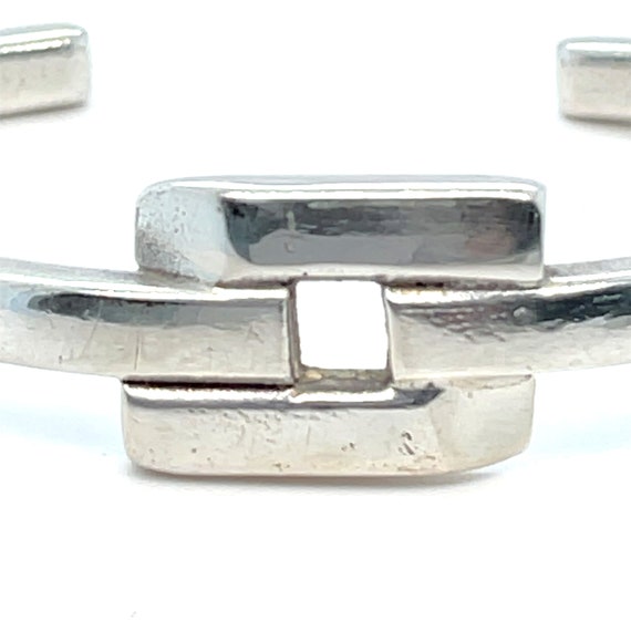 Heavy Sterling Silver Simplistic Cuff Bracelet - image 2