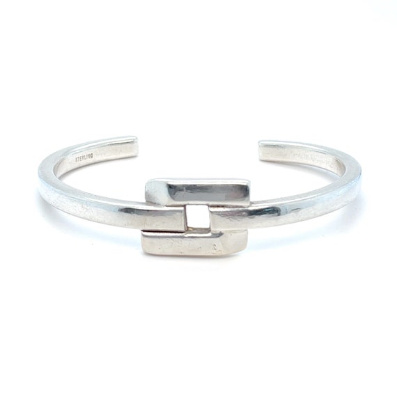 Heavy Sterling Silver Simplistic Cuff Bracelet - image 6