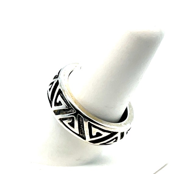 Sterling Silver Triangle Design Ring - image 2