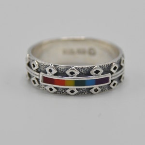 Sterling Silver Rainbow Ring