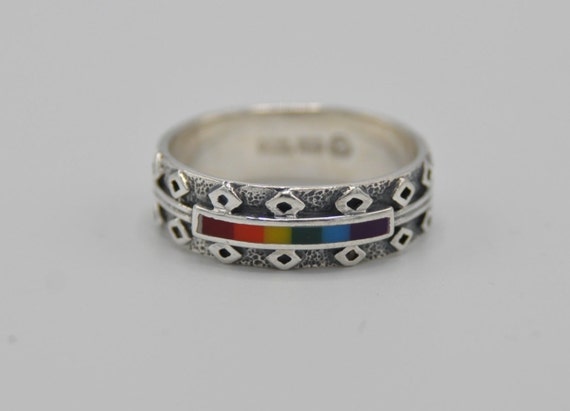 Sterling Silver Rainbow Ring
