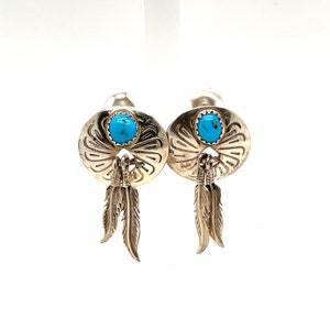 Silver and Turquoise Southwest Style earrings