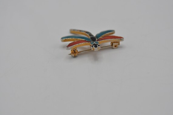 Dragonfly enamel brooch - image 2