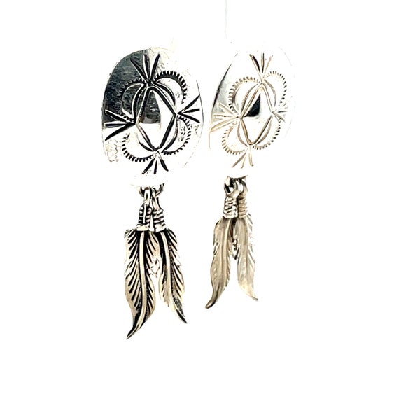 Vintage D. Cooke Navajo Earrings - image 2