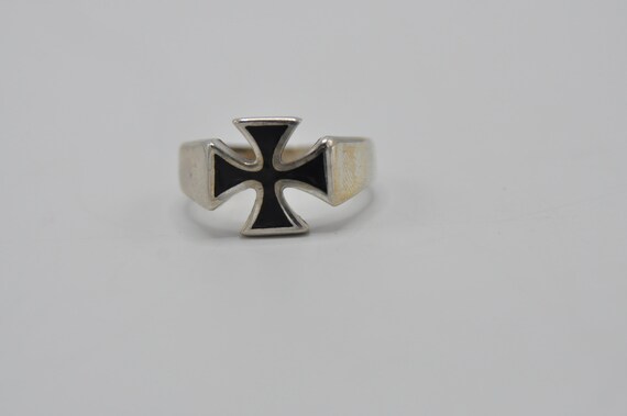 Sterling Silver cross ring - image 1