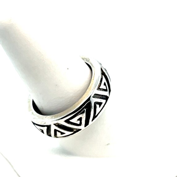 Sterling Silver Triangle Design Ring - image 3