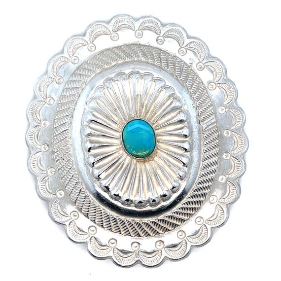 Sterling Silver Concho Brooch