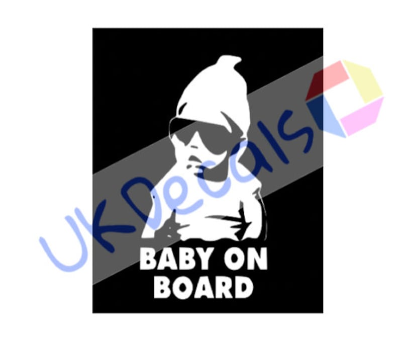 Baby On Board Funny Car Child Children Window Bumper Sticker Vinyl.