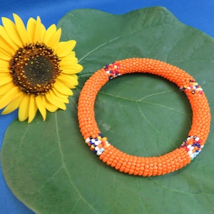 Kenya Hand Crafted African Ethnic Jewelry  MAASAI Beaded Bangle BRACELET East Africa H