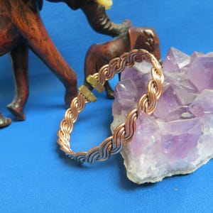 Kenya Hand Crafted African Ethnic Jewelry  HAMMERED Copper Bangle BRACELET East Africa AF