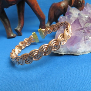 Kenya Hand Crafted African Ethnic Jewelry  HAMMERED Copper Bangle BRACELET East Africa AA