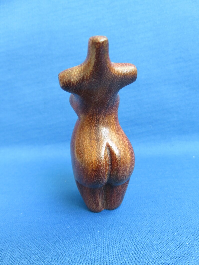 African Art Ethnic Jewelry Shona FREESTANDING Female Torso TEAK Carving Zimbabwe A