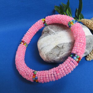 Kenya Hand Crafted African Ethnic Jewelry  MAASAI Beaded Bangle BRACELET East Africa A