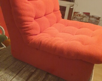 Fauteuil chauffeuse vintage 70"