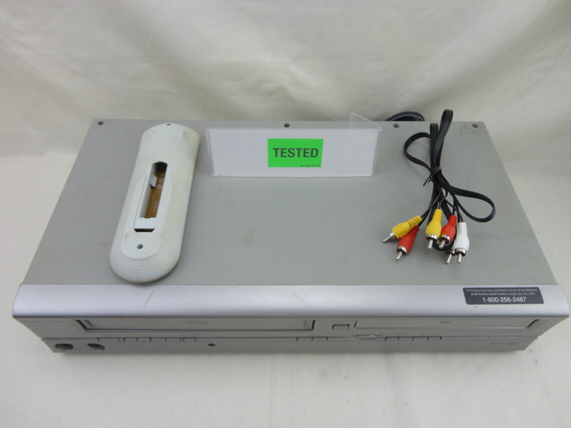 Emerson EWD2004 DVD VCR Dual Double Deck Combo with Remote Etsy