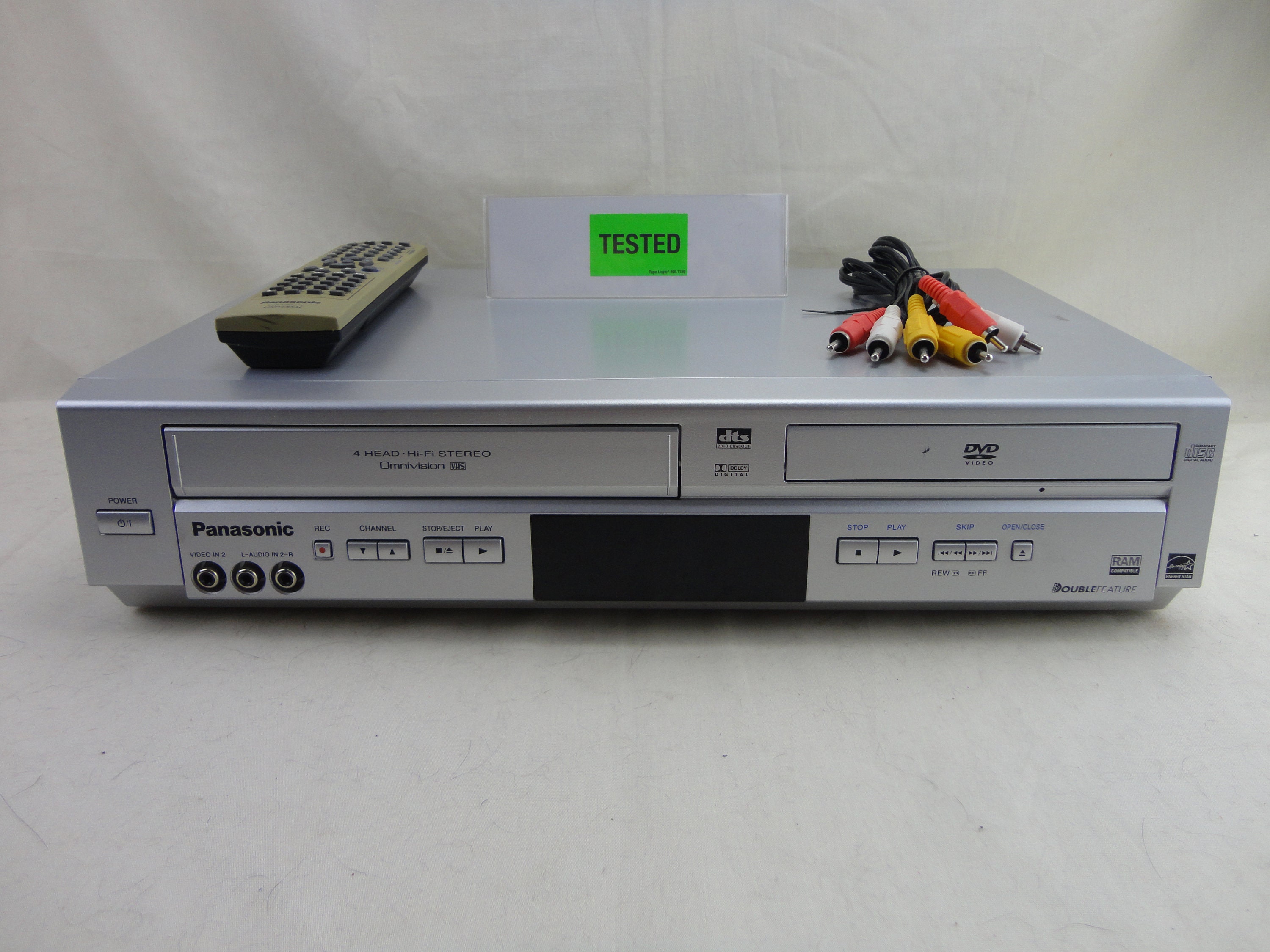 Panasonic Omnivision DVD/VHS/CD Double Feature VHS Player Recorder  PV-D4744S