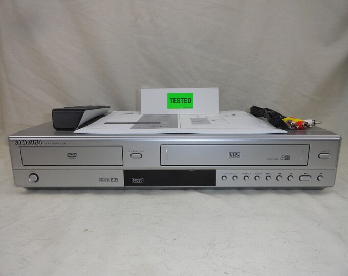 Samsung DVDV5650 DVD VCR Dual Double Deck Combo With Remote Manual and