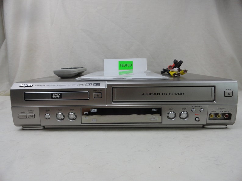 Sanyo DVW5000 DVD VCR Dual Double Deck Combo With Remote Etsy