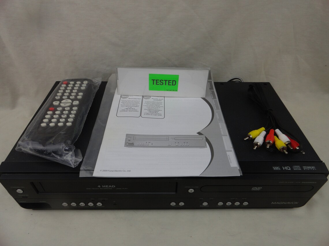 Magnavox DV220MW9 DVD VCR Dual Double Deck Combo With Remote Etsy